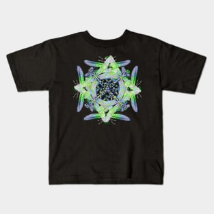 Green Dargonfly Cluster Ring Kids T-Shirt